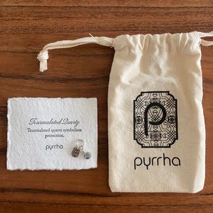 Pyrrha Tourmalated Quartz Charm Silver